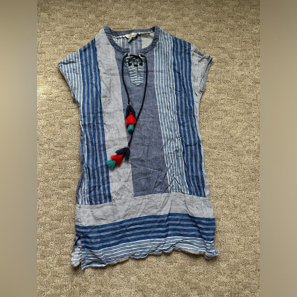 Vineyard Vines Blue Striped swim Coverup size 2
